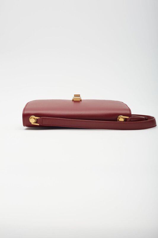 SAINT LAURENT SAINT LAURENT LEATHER RED OPYUM LE CARRE SHOULDER BAG