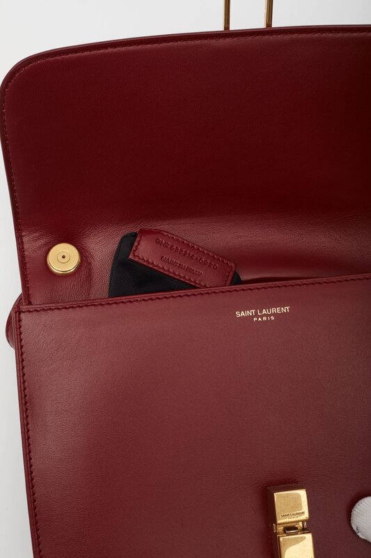 SAINT LAURENT SAINT LAURENT LEATHER RED OPYUM LE CARRE SHOULDER BAG