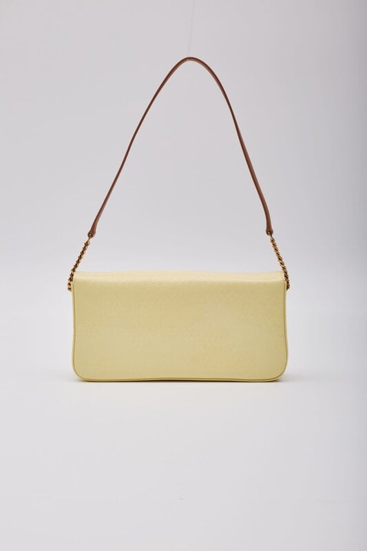 SAINT LAURENT MONOGRAMME PATENT YELLOW KATE 99 LE SHOULDER BAG