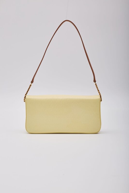 SAINT LAURENT SAINT LAURENT MONOGRAMME PATENT YELLOW KATE 99 LE SHOULDER BAG