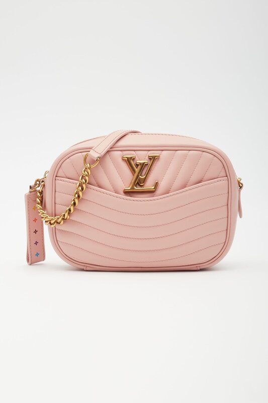 LOUIS VUITTON CALFSKIN NEW WAVE CAMERA BAG SMOOTHIE PINK