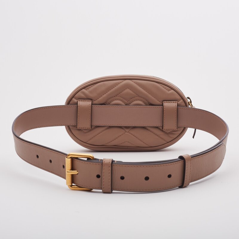 CALFSKIN MATELASSE GG MARMONT BELT BAG ROSE PINK 34 WAIST CRTBLNCHSHP