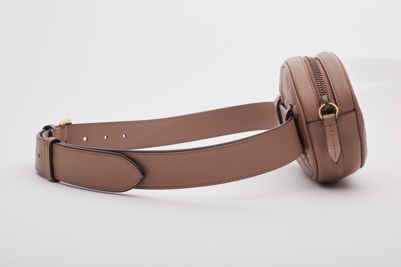 CALFSKIN MATELASSE GG MARMONT BELT BAG ROSE PINK 34 WAIST CRTBLNCHSHP