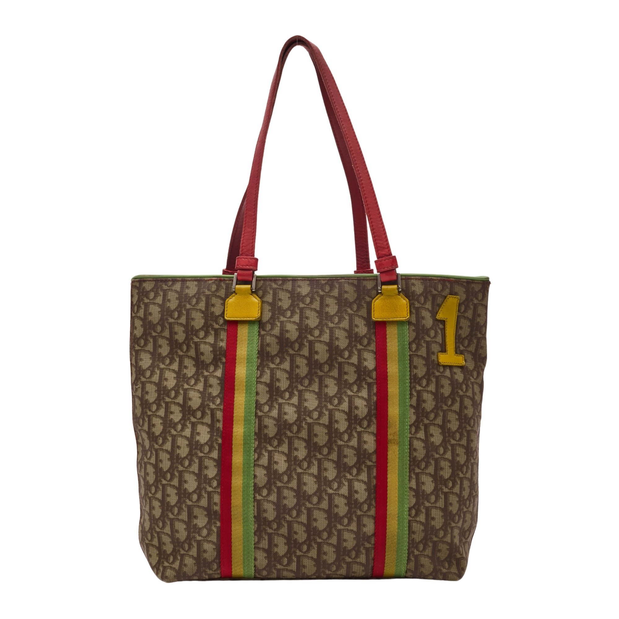 CHRISTIAN DIOR MONOGRAM OBLIQUE BEIGE RASTA TOTE BAG