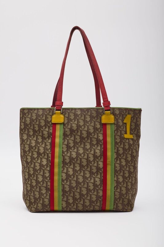 CHRISTIAN DIOR MONOGRAM OBLIQUE BEIGE RASTA TOTE BAG