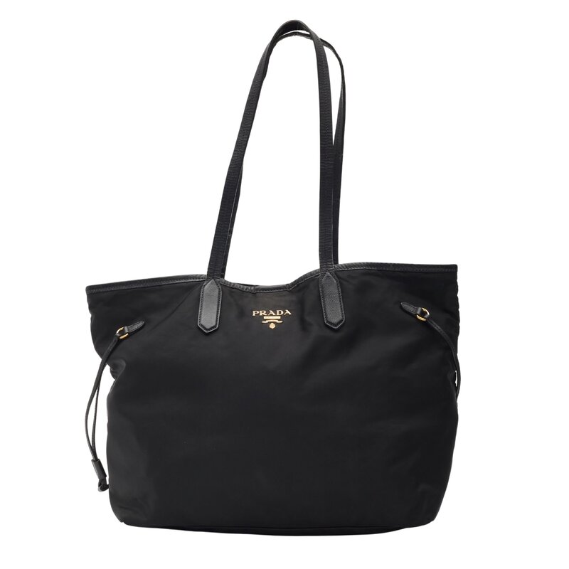 PRADA TESUTO NYLON BLACK TOTE BAG