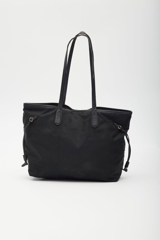 PRADA TESUTO NYLON BLACK TOTE BAG