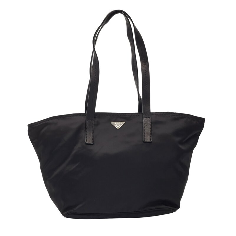 PRADA PRADA TESUTO NYLON BLACK TOTE BAG SMALL