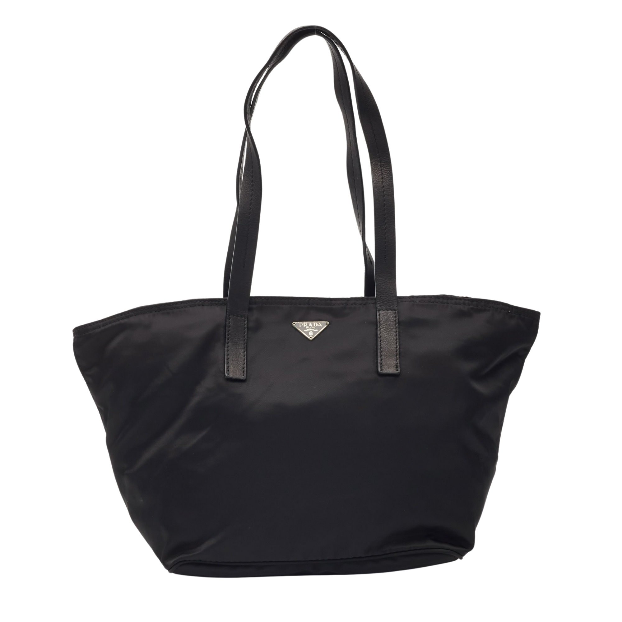 PRADA TESUTO NYLON BLACK TOTE BAG SMALL