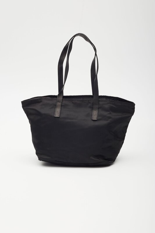 PRADA PRADA TESUTO NYLON BLACK TOTE BAG SMALL