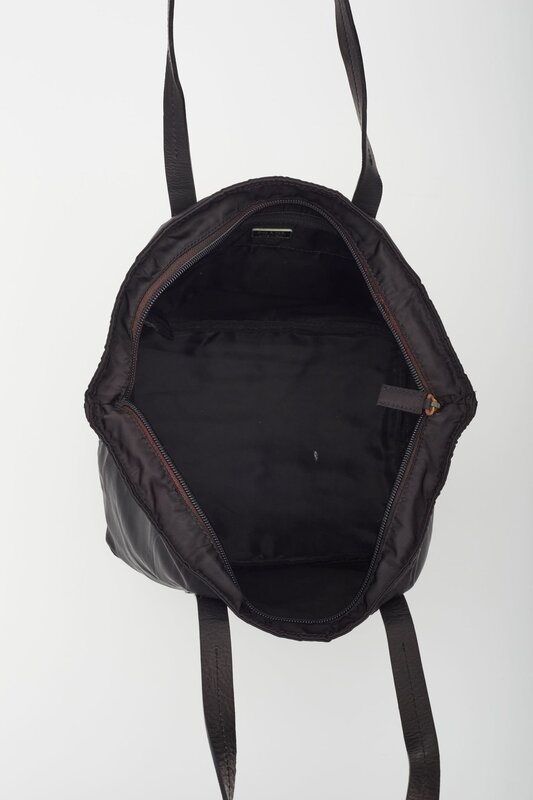 PRADA PRADA TESUTO NYLON BLACK TOTE BAG SMALL