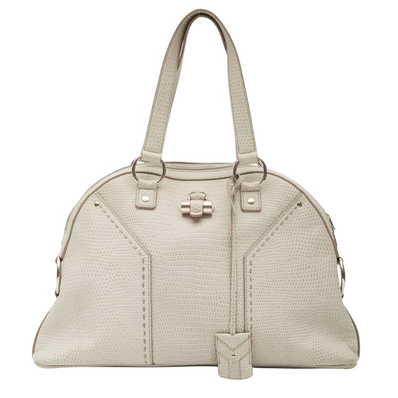 YVES SAINT LAURENT MUSE BAG LIZZARD TAUPE