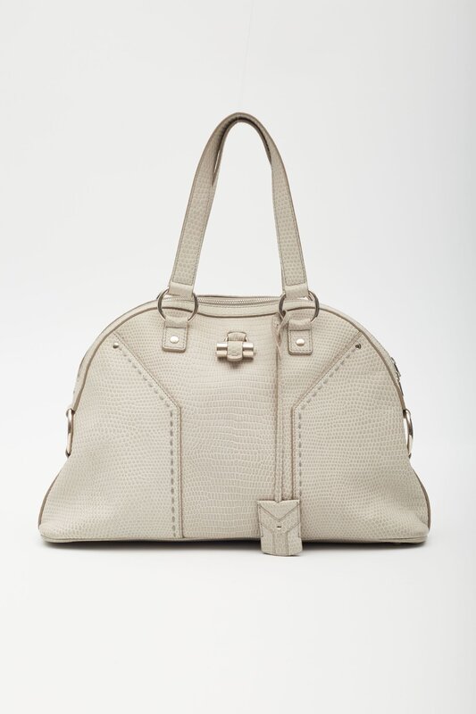 YVES SAINT LAURENT MUSE BAG LIZZARD TAUPE