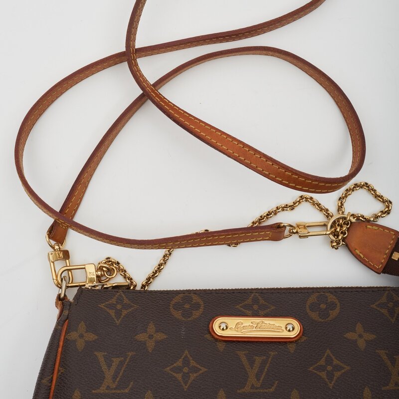 LOUIS VUITTON MONOGRAM EVA CLUTCH SHOULDER BAG