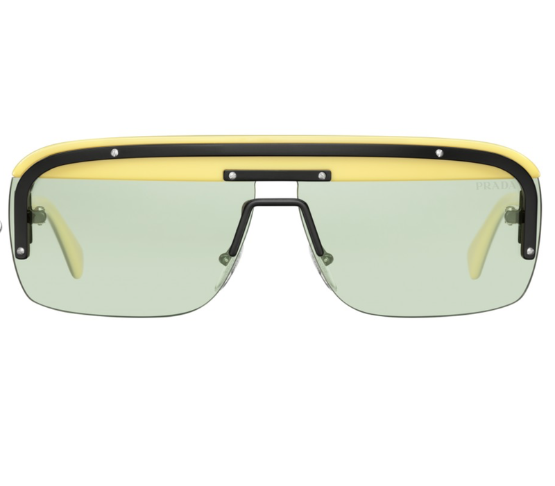 PRADA PRADA MASK SUNGLASSES LEMON/ BLACK