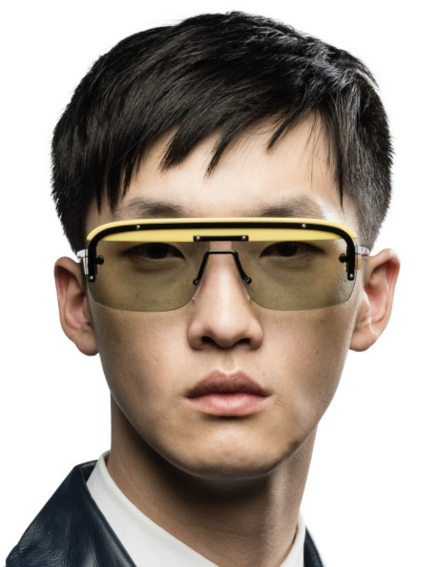 PRADA PRADA MASK SUNGLASSES LEMON/ BLACK YELLOW