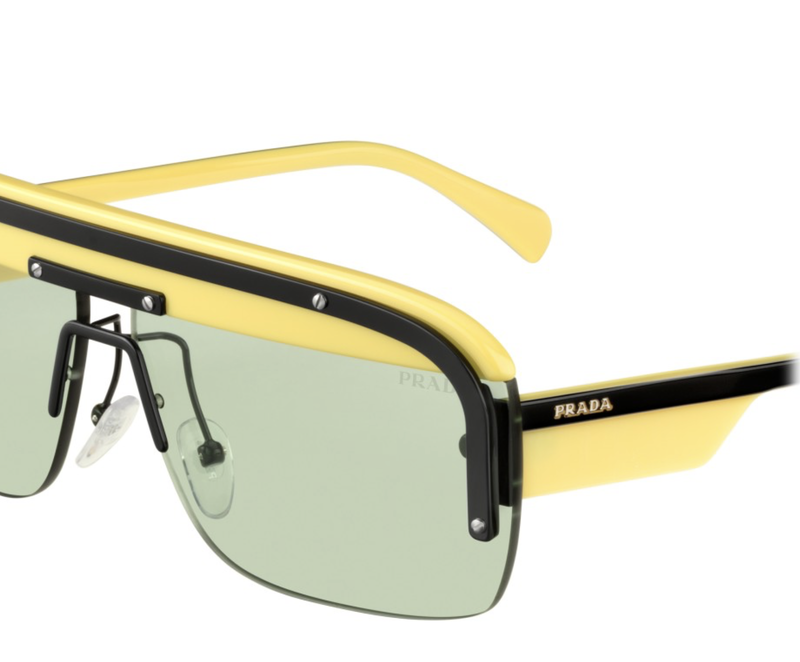 PRADA PRADA MASK SUNGLASSES LEMON/ BLACK