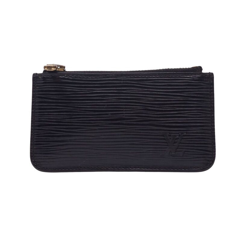 LOUIS VUITTON LOUIS VUITTON EPI LEATHER BLACK POCHETTE CLES COIN POUCH