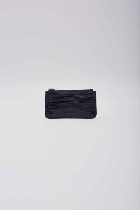 LOUIS VUITTON LOUIS VUITTON EPI LEATHER BLACK POCHETTE CLES COIN POUCH
