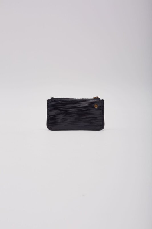 LOUIS VUITTON LOUIS VUITTON EPI LEATHER BLACK POCHETTE CLES COIN POUCH