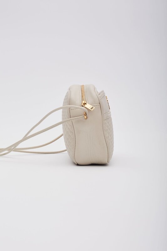 SAINT LAURENT SAINT LAURENT WHITE LAMBSKIN VICTOIRE CAMERA BAG