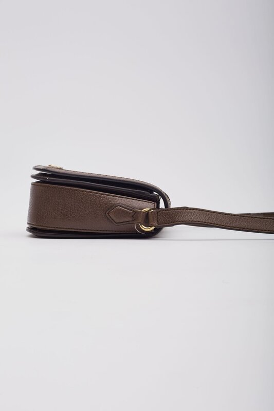 GUCCI GUCCI GG SUPREME MONOGRAM WEB OPHIDIA FLAP BAG BROWN (DEAL OF THE DAY)