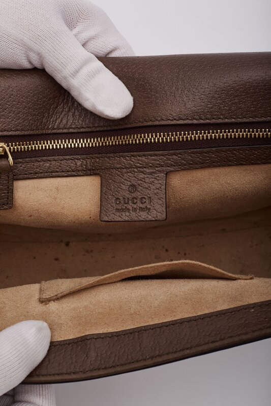 GUCCI GUCCI GG SUPREME MONOGRAM WEB OPHIDIA FLAP BAG BROWN (DEAL OF THE DAY)