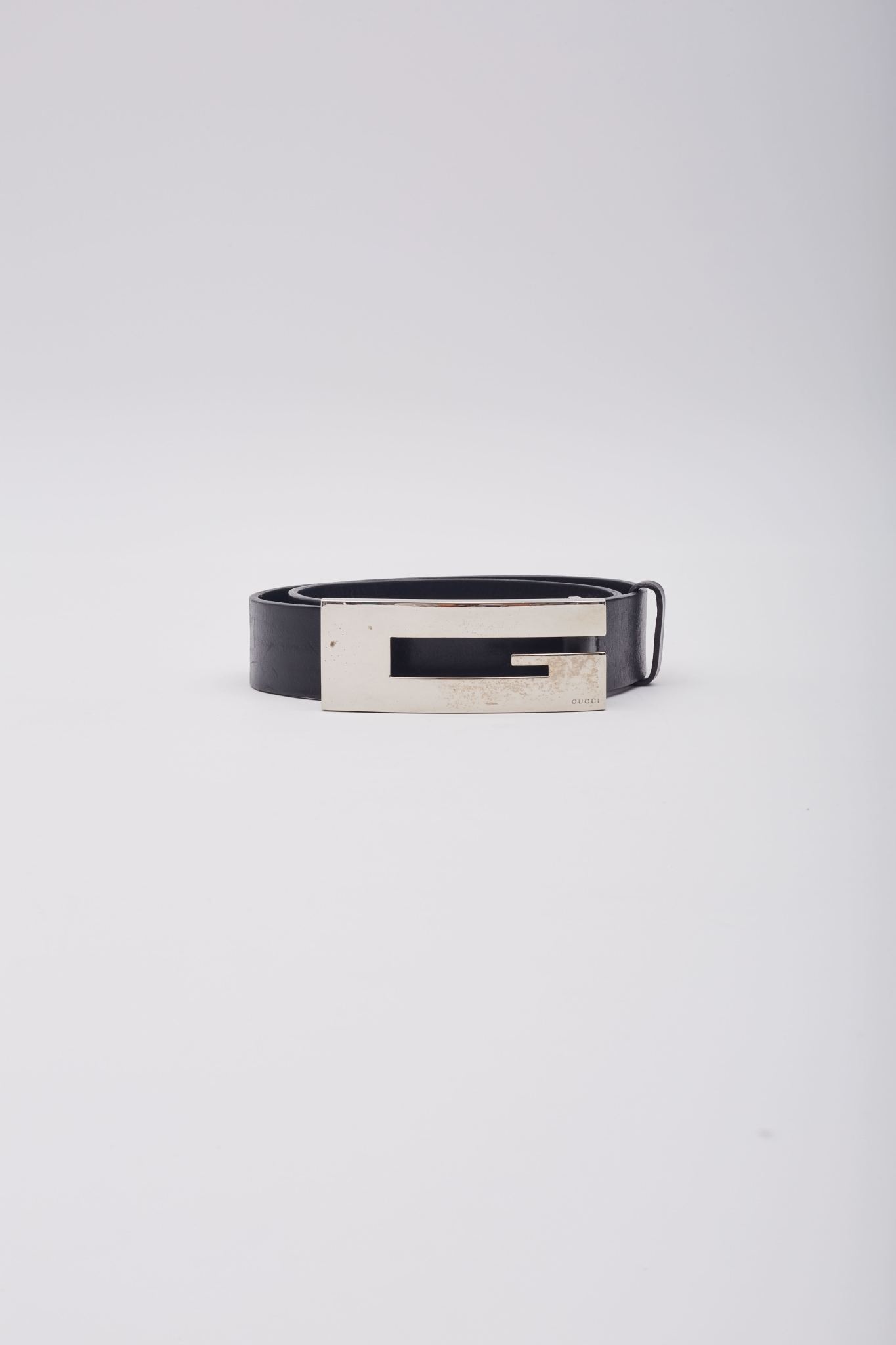 小物 GUCCI by Tom Ford LEATHER BELT Gucci x Tom Ford Black Patent Leather Belt with Silver