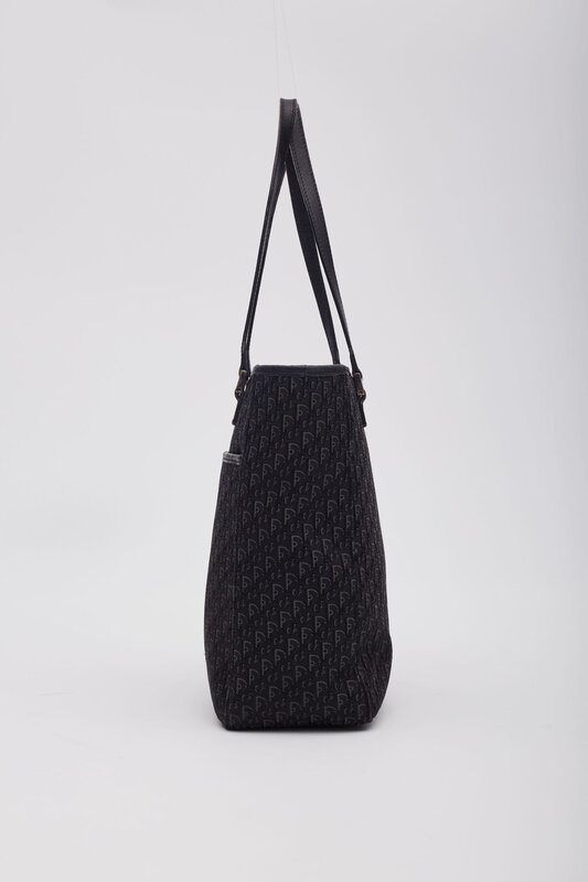 CHRISTIAN DIOR DIOR BLACK MONOGRAM DIORISSIMO TOTE BAG