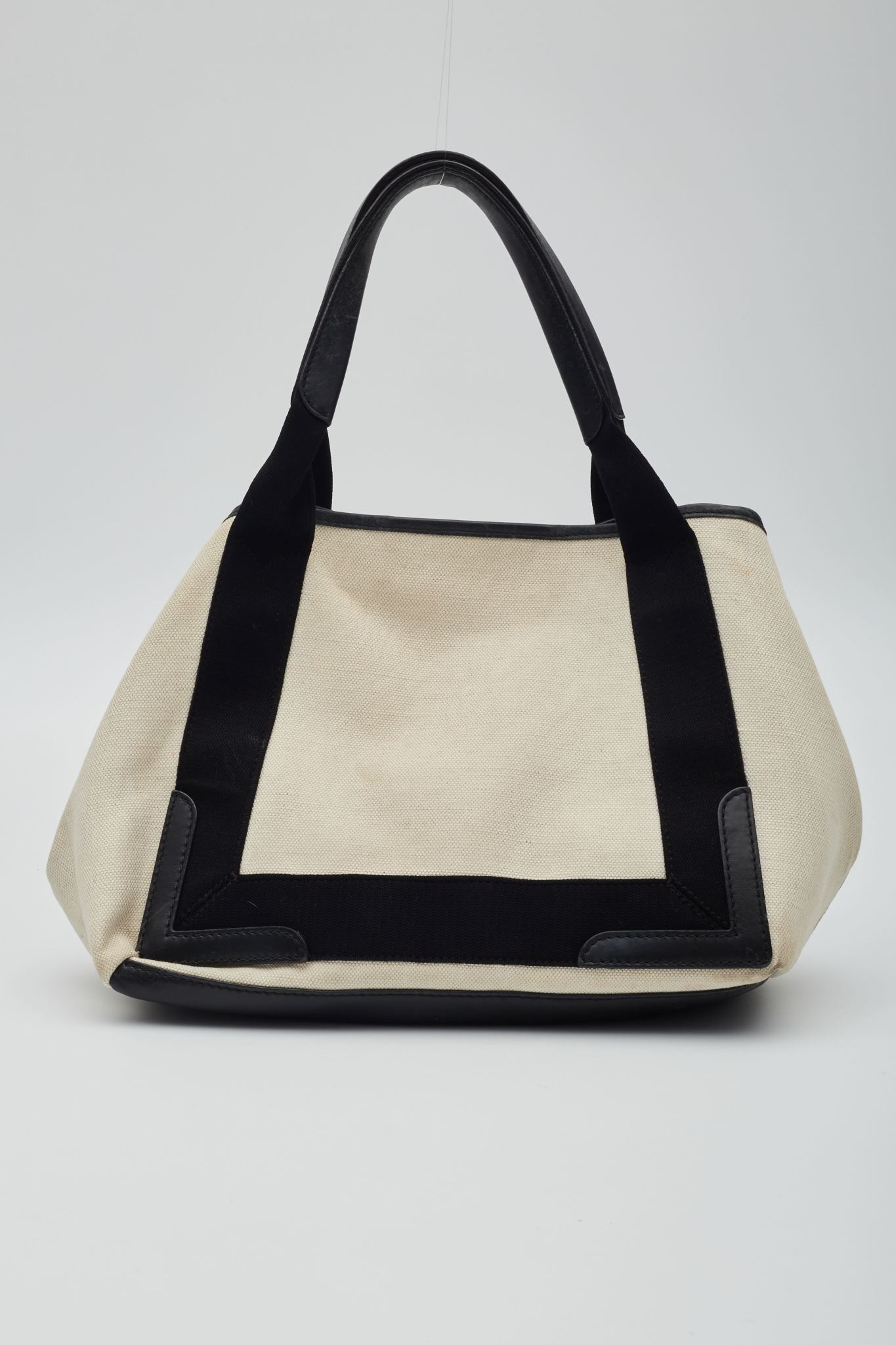 balenciaga white canvas logo tote bag small CRTBLNCHSHP