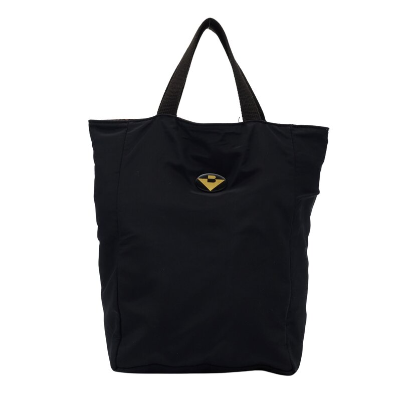 BOTTEGA VENETA BOTTEGA VENETA VINTAGE BLACK CAMPANA SHOPPER MINI TOTE BAG