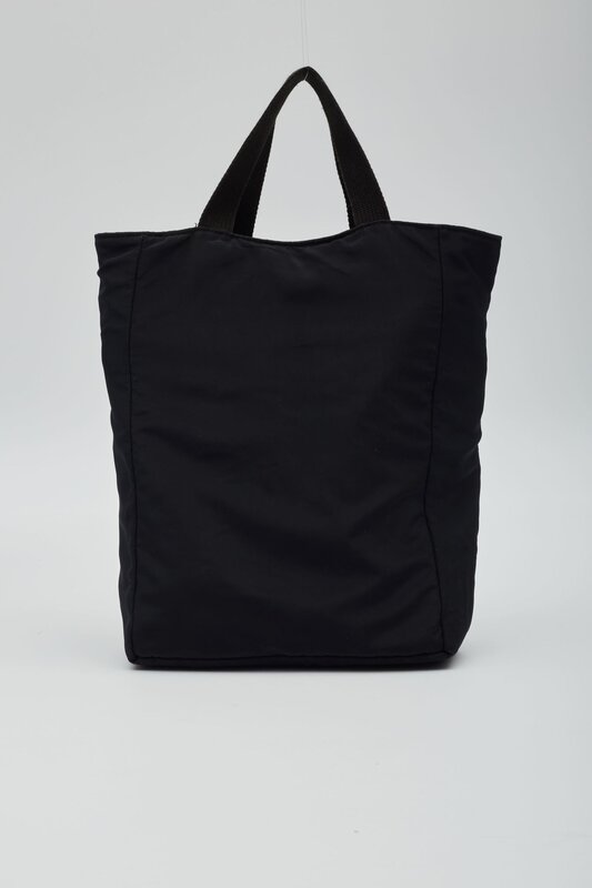 BOTTEGA VENETA BOTTEGA VENETA VINTAGE BLACK CAMPANA SHOPPER MINI TOTE BAG