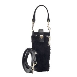BURBERRY BLACK WHITE PRINT DOG POOP BAG HOLDER CROSSBODY