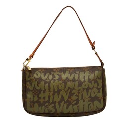 LOUIS VUITTON LOUIS VUITTON VINTAGE MONOGRAM POCHETTE ACCESSORIES GRAFFITI GREEN (2001)
