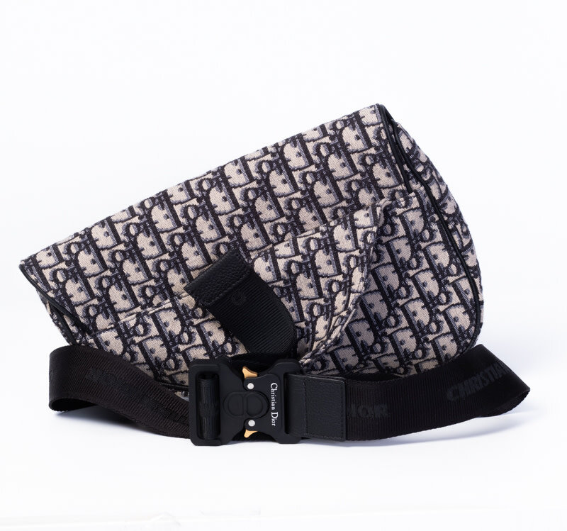 CHRISTIAN DIOR DIOR KIM JONES OBLIQUE CROSSBODY SADDLE BAG 2018