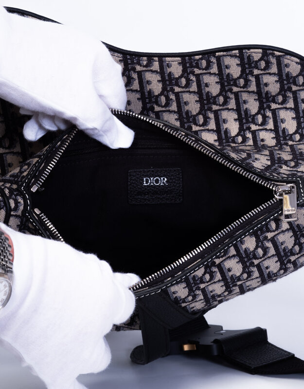 CHRISTIAN DIOR DIOR KIM JONES OBLIQUE CROSSBODY SADDLE BAG 2018