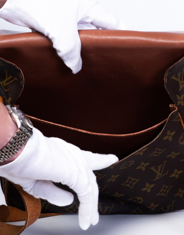 LOUIS VUITTON LOUIS VUITTON VINTAGE MONOGRAM CARTOUCHIÈRE MM CROSBODY BAG