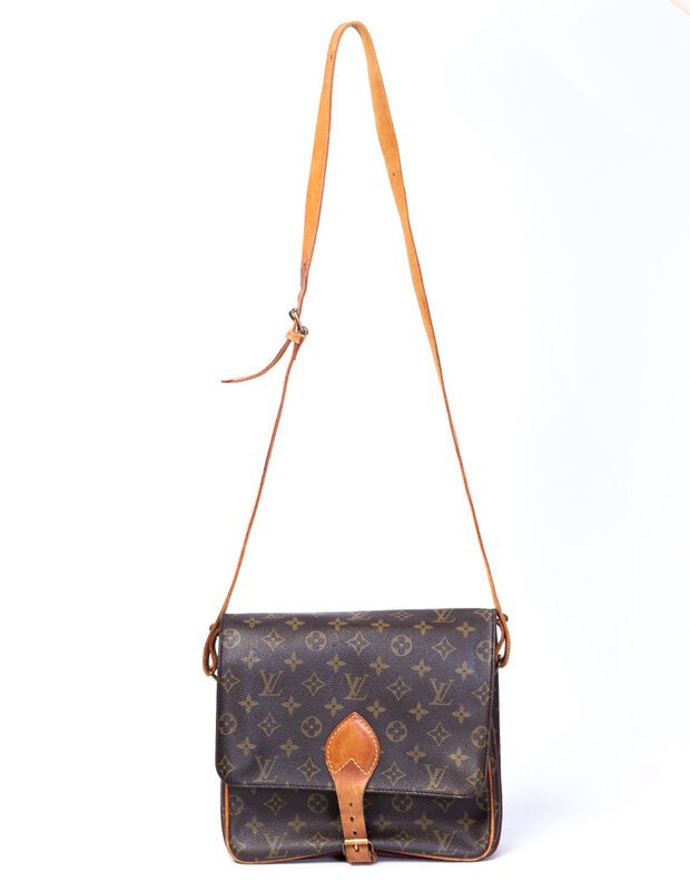 LOUIS VUITTON LOUIS VUITTON VINTAGE MONOGRAM CARTOUCHIÈRE MM CROSBODY BAG