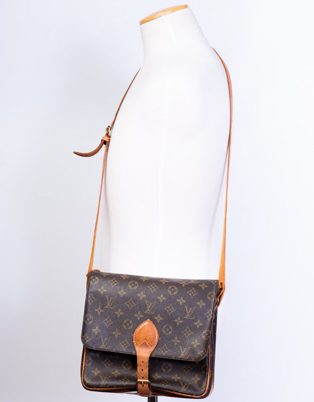 LOUIS VUITTON LOUIS VUITTON VINTAGE MONOGRAM CARTOUCHIÈRE MM CROSBODY BAG