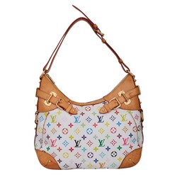 LOUIS VUITTON LOUIS VUITTON MURAKAMI WHITE MONOGRAM MULTICOLOR GRETA SHOULDER BAG