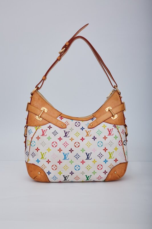 LOUIS VUITTON LOUIS VUITTON MURAKAMI WHITE MONOGRAM MULTICOLOR GRETA SHOULDER BAG