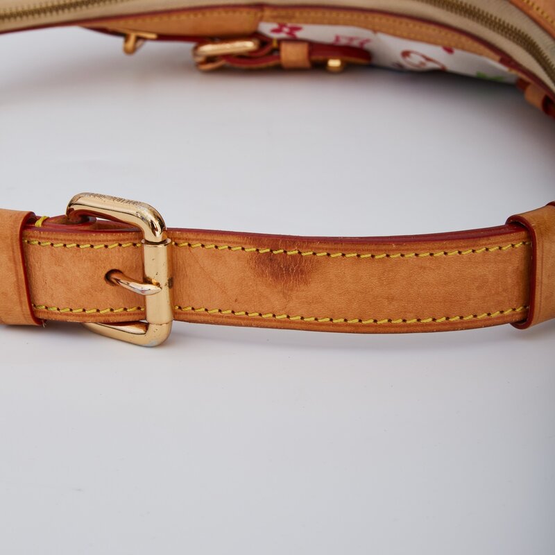 LOUIS VUITTON LOUIS VUITTON MURAKAMI WHITE MONOGRAM MULTICOLOR GRETA SHOULDER BAG