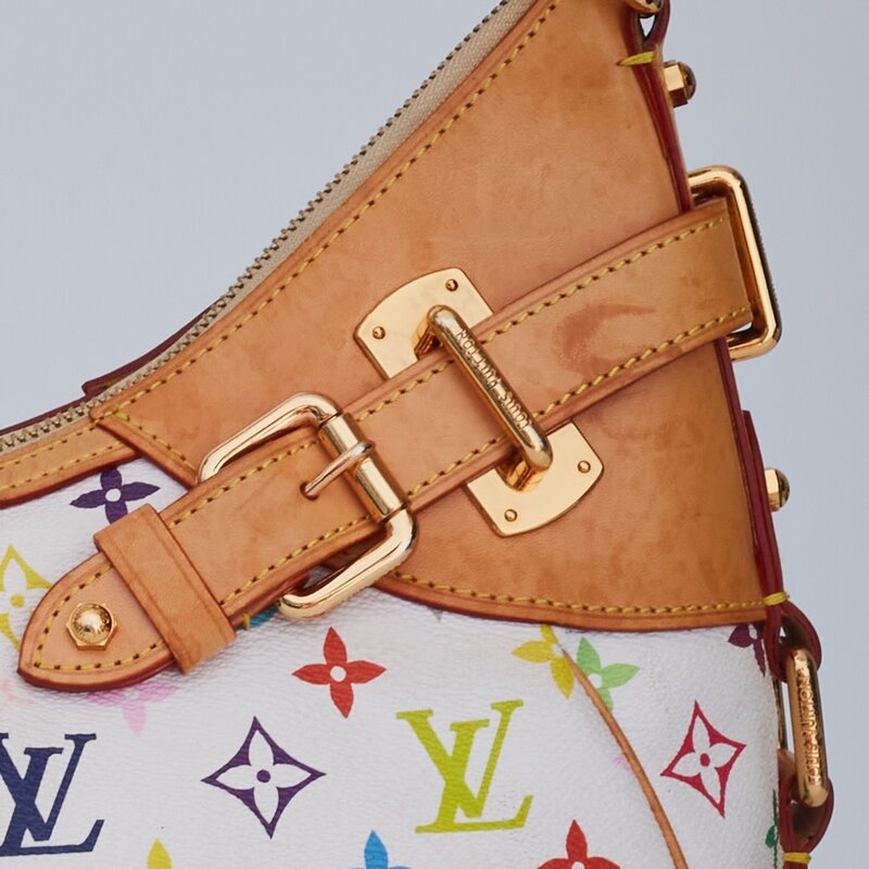 LOUIS VUITTON LOUIS VUITTON MURAKAMI WHITE MONOGRAM MULTICOLOR GRETA SHOULDER BAG
