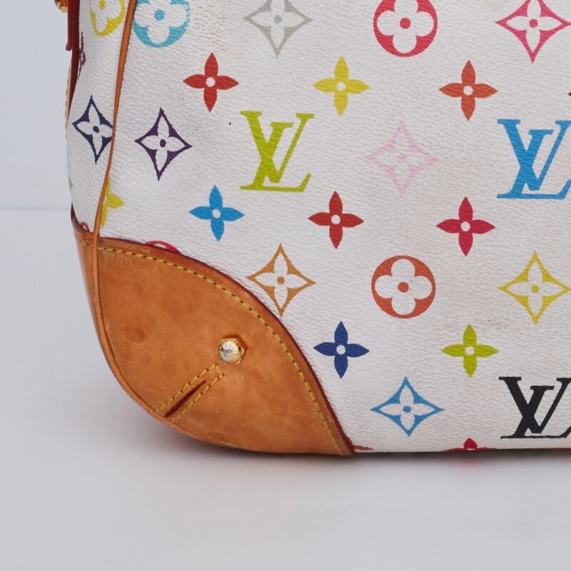 LOUIS VUITTON LOUIS VUITTON MURAKAMI WHITE MONOGRAM MULTICOLOR GRETA SHOULDER BAG