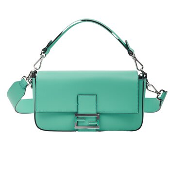 FENDI X TIFFANY & CO. FENDI X TIFFANY & CO. LEATHER TIFFANY BLUE & SILVER BAGUETTE BAG MEDIUM