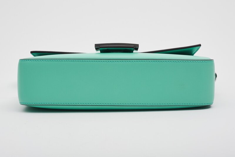 FENDI X TIFFANY & CO. FENDI X TIFFANY & CO. LEATHER TIFFANY BLUE & SILVER BAGUETTE BAG MEDIUM