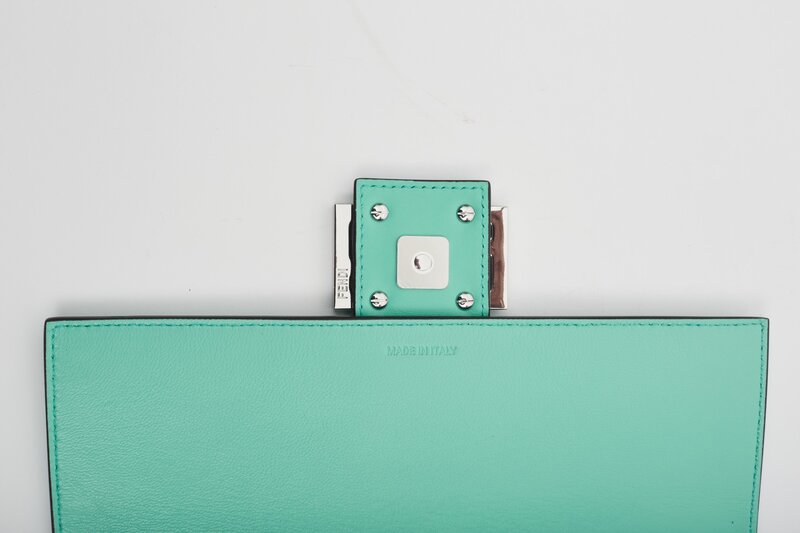 FENDI X TIFFANY & CO. FENDI X TIFFANY & CO. LEATHER TIFFANY BLUE & SILVER BAGUETTE BAG MEDIUM