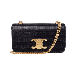 CELINE CELINE SHINY SEQUINS LOGO TRIOMPHE SHOULDER BAG