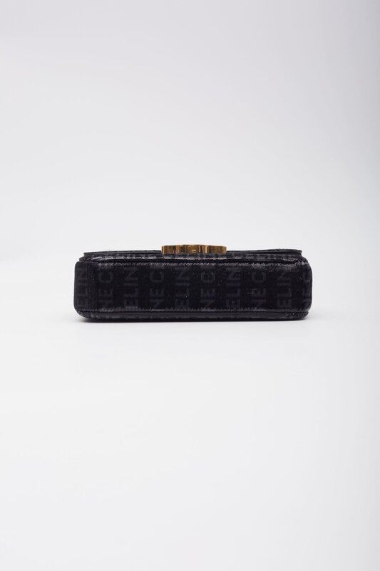 CELINE CELINE SHINY SEQUINS LOGO TRIOMPHE SHOULDER BAG