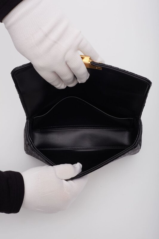 CELINE CELINE SHINY SEQUINS LOGO TRIOMPHE SHOULDER BAG